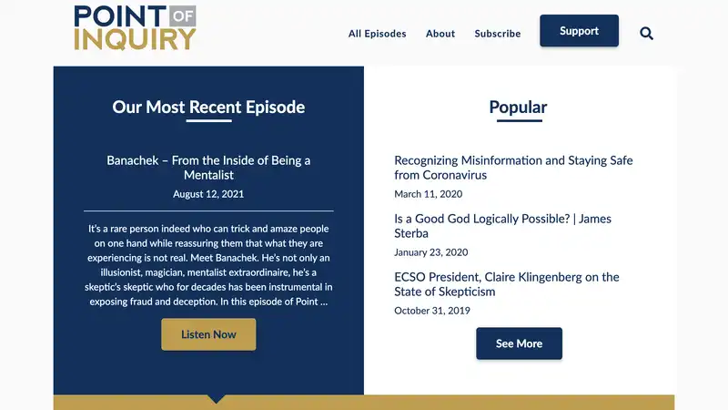 Point of Inquiry Podcast Screenshot